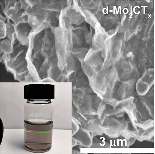 单层Mo2C粉体及水分散液